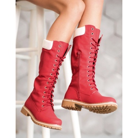 Seastar Bottes chaudes à lacets rouge 1 Seastar Bottes chaudes à lacets rouge 1