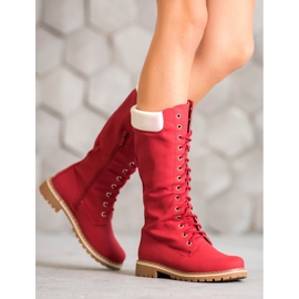 Seastar Bottes chaudes à lacets rouge 2 Seastar Bottes chaudes à lacets rouge 2