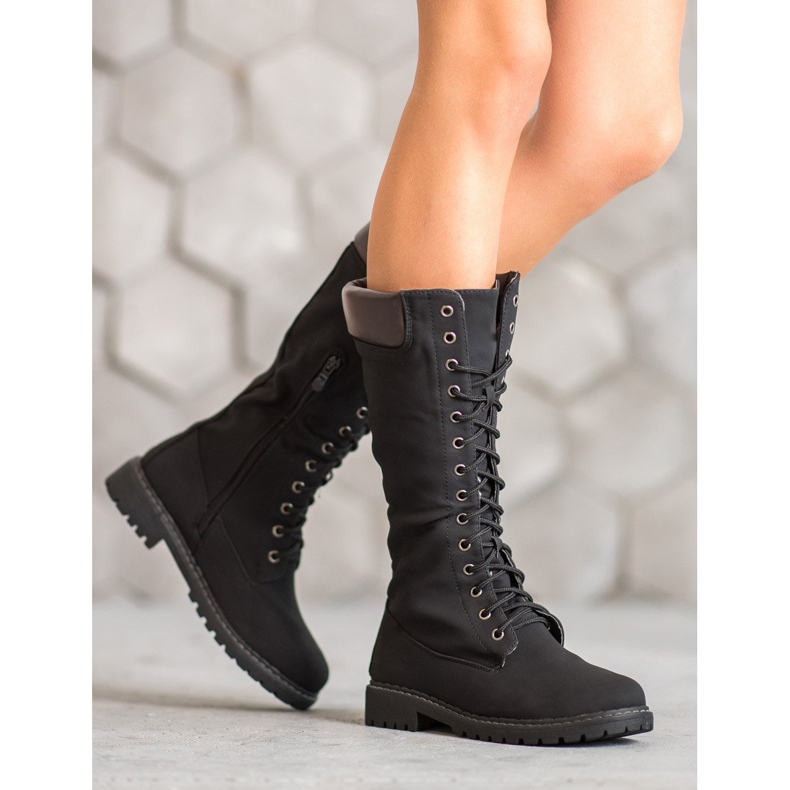 Seastar Bottes chaudes à lacets noir 2
