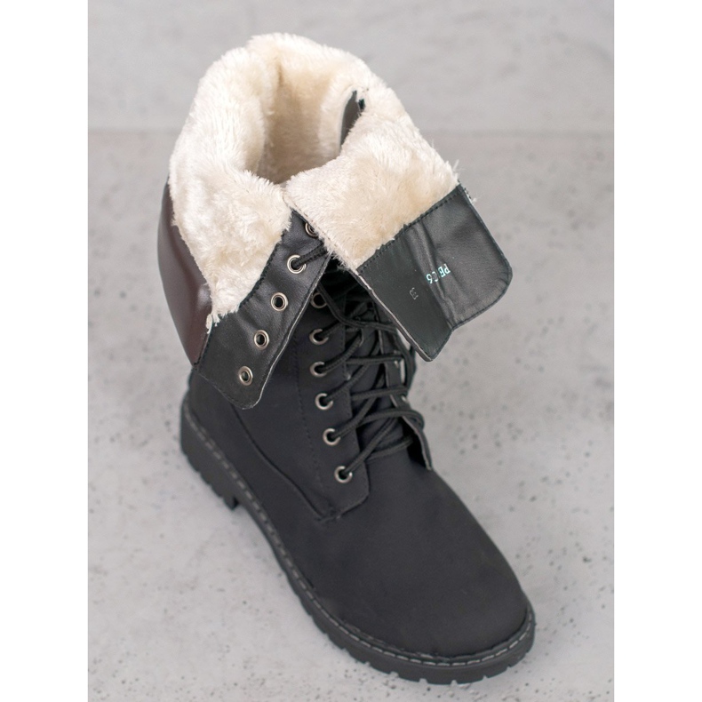 Seastar Bottes chaudes à lacets noir 1