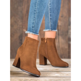 Marquiz Bottines en daim camel brun 1