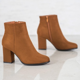 Marquiz Bottines en daim camel brun 4