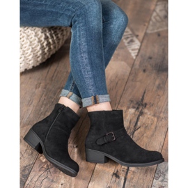 J. Star Bottines En Daim Avec Boucle le noir 4