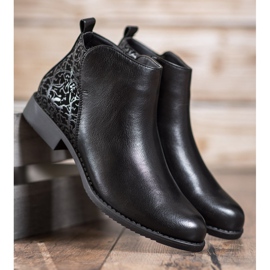 J. Star Bottes à talons plats noir 2