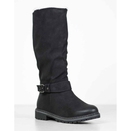 Super Me Bottes Avec Peau De Mouton noir 1