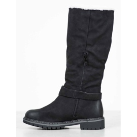 Super Me Bottes Avec Peau De Mouton le noir 2