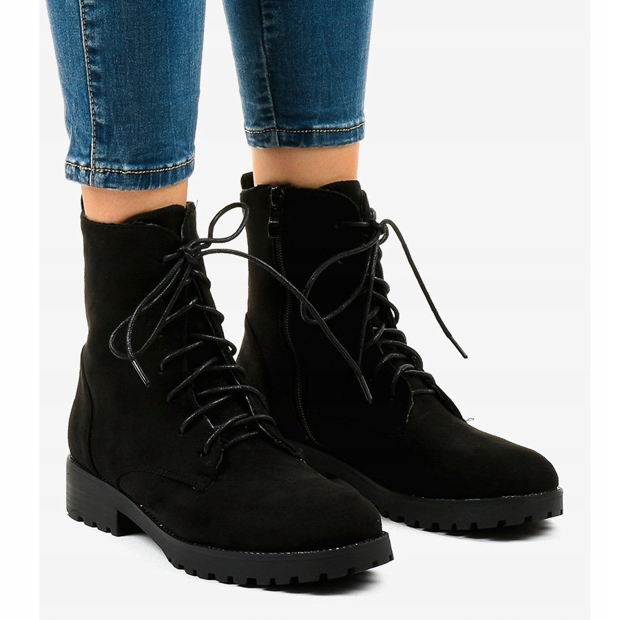 bottines daim lacets