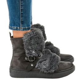 Bottes isolées en daim gris GF-QB08 2