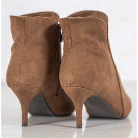 Kylie Bottines en daim sur un talon haut brun 2