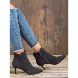 Kylie Bottines en daim sur un talon haut le noir 2