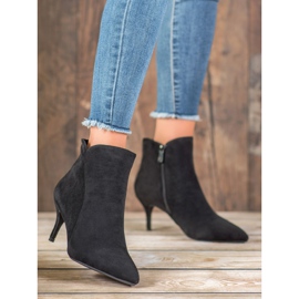 Kylie Bottines en daim sur un talon haut le noir 3