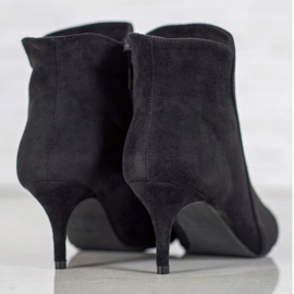 Kylie Bottines en daim sur un talon haut le noir 4