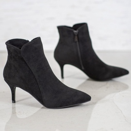 Kylie Bottines en daim sur un talon haut le noir 5