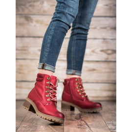 Goodin Bottes rouges avec peau de mouton 2