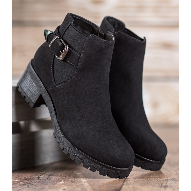 J. Star Bottines en daim noir 1