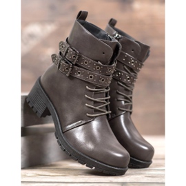 SHELOVET Travailleurs lacés gris 1