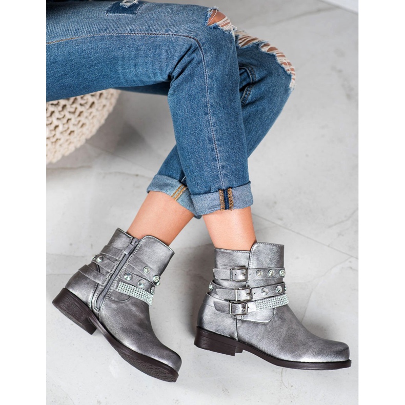 Forever Folie Bottes d'argent gris 1 Forever Folie Bottes d'argent gris 1