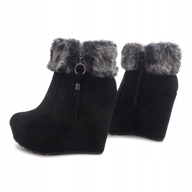 Bottines Compensées 58-385 Noir le noir 1