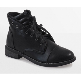 Bottines noires à lacets LA-12 le noir 1