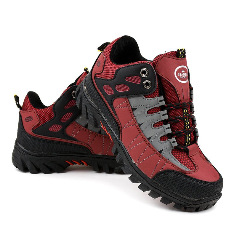 Chaussures de trekking femme rouges W317 noir 2