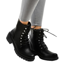 Bottes militaires isolées noires K-9922 1