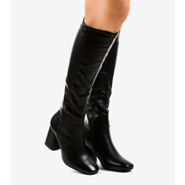 Bottines en éco-cuir noires 5319 2