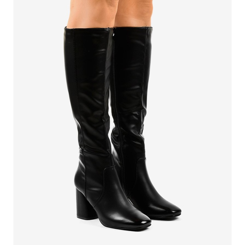 Bottines en éco-cuir noires 5319 le noir 1