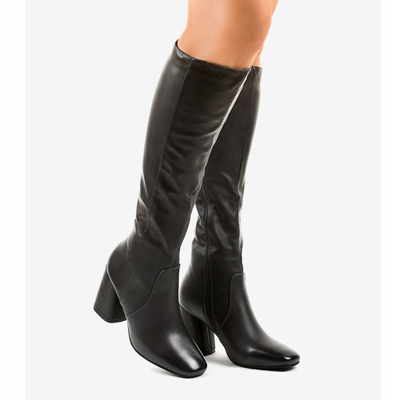 Bottes en éco-cuir grises 5319 2 Bottes en éco-cuir grises 5319 2