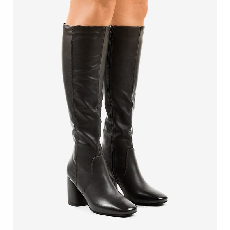 Bottes en éco-cuir grises 5319 1