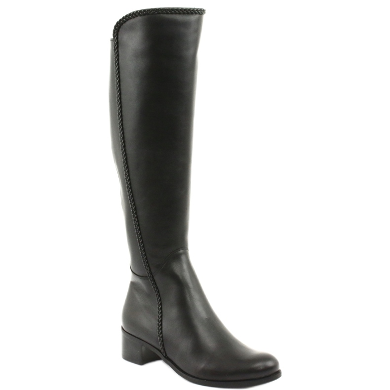 Bottines longues avec galon Espinto 194 Darex noir 1