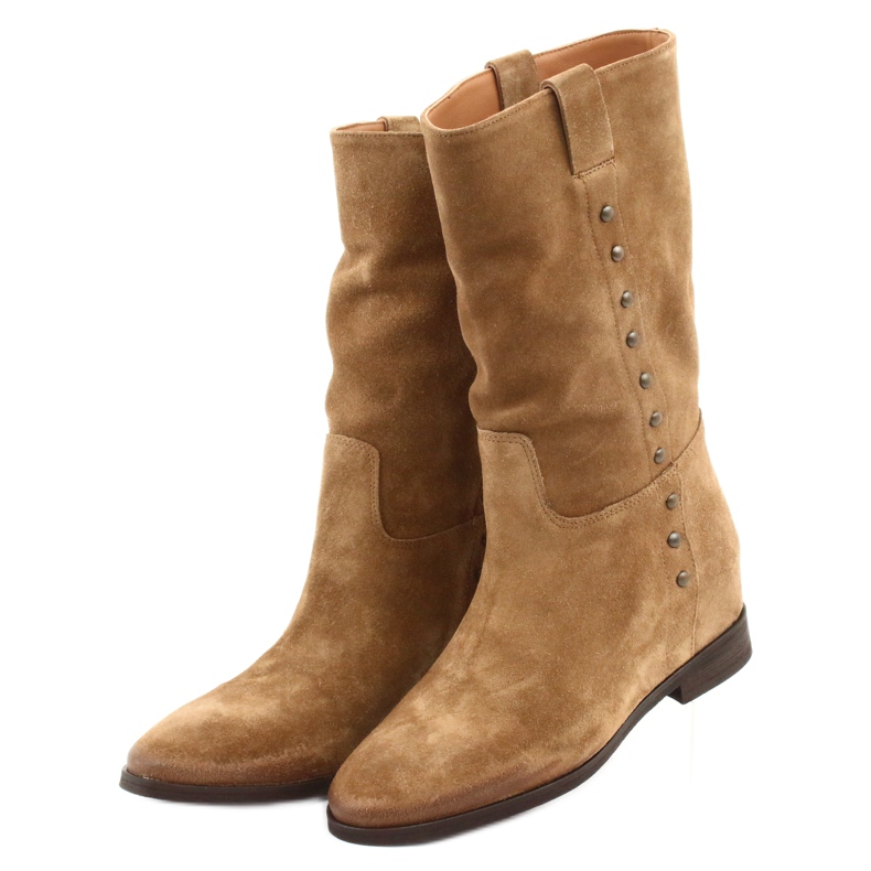 Bottines compensées en daim Badura 9441 brun 3