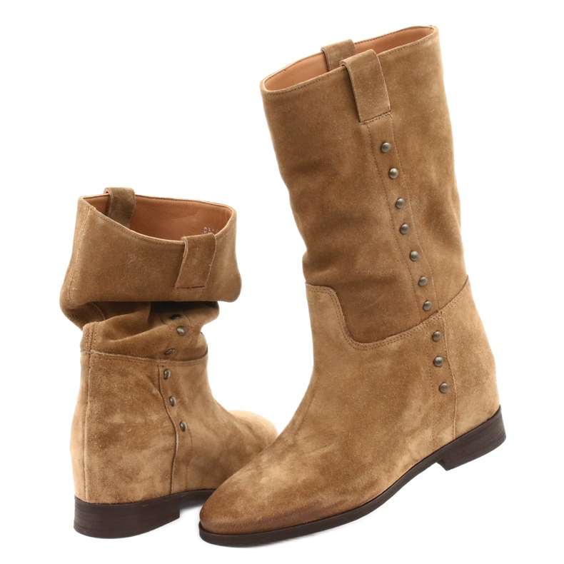 Bottines compensées en daim Badura 9441 brun 4