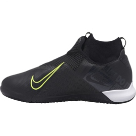 Nike Phantom Vsn Academy Df Ic Jr AO3290 007 chaussures de football noir noir 1