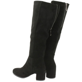 Bottines en daim noir Sergio leone KZ273 3