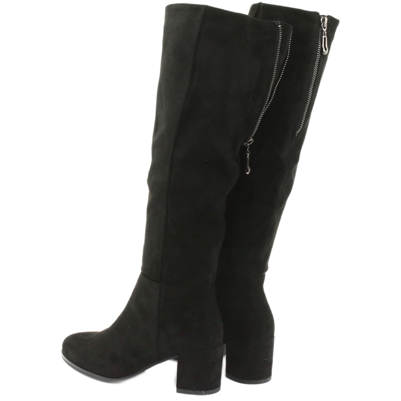 Bottines en daim noir Sergio leone KZ273 3
