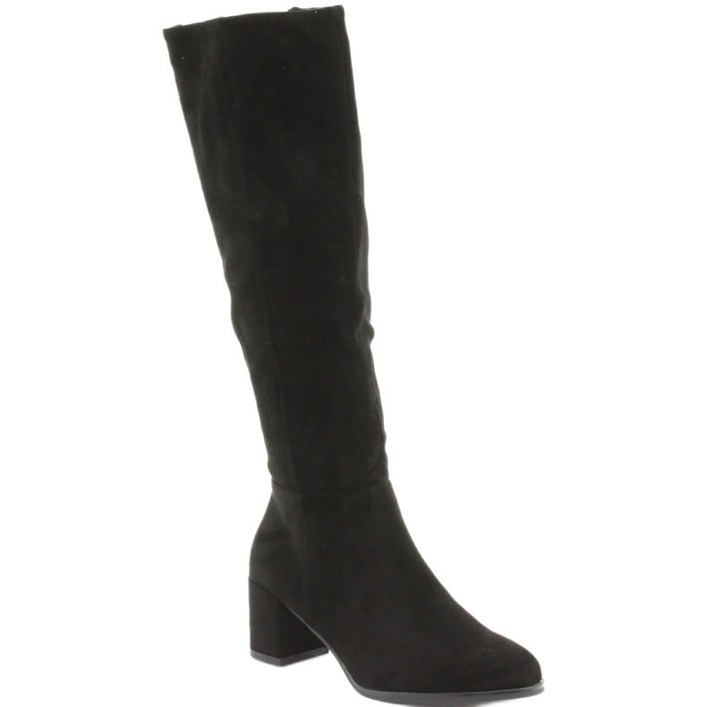 Bottines en daim noir Sergio leone KZ273 1