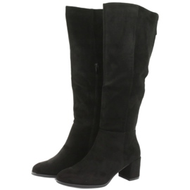 Bottines en daim noir Sergio leone KZ273 2