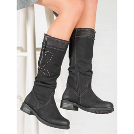 SHELOVET Bottes plates noir 2