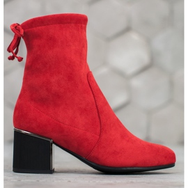 Goodin Bottes rouges élégantes 1