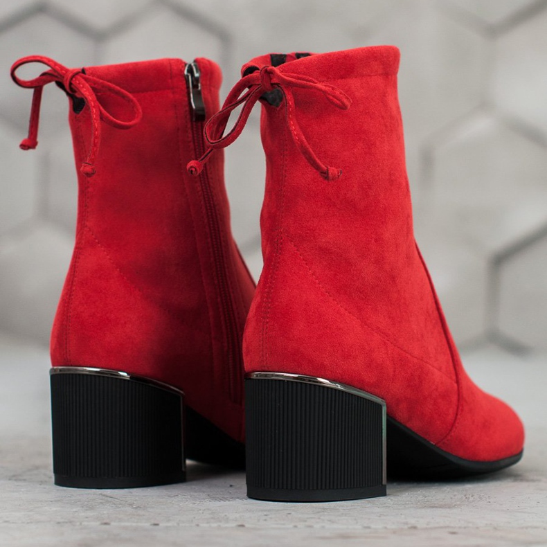 Goodin Bottes rouges élégantes 2