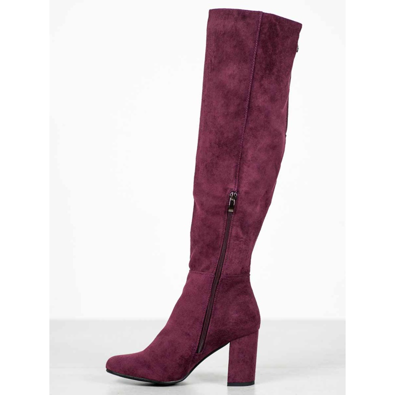 Goodin Bottes en daim violet 1