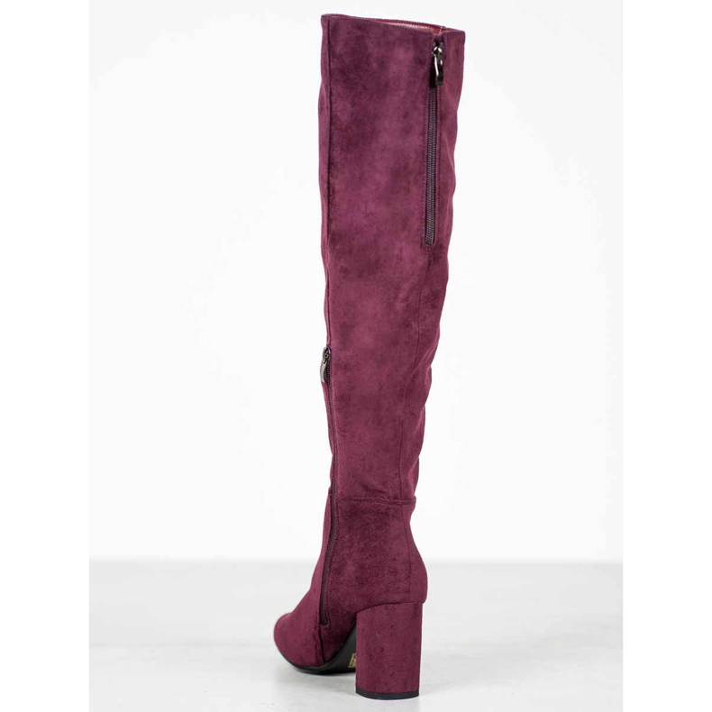 Goodin Bottes en daim violet 2