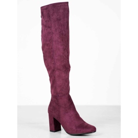 Goodin Bottes en daim violet 6