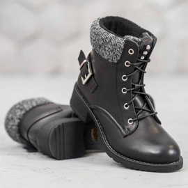 SHELOVET Côtés noirs à lacets le noir 1