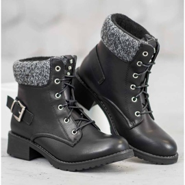 SHELOVET Côtés noirs à lacets le noir 2