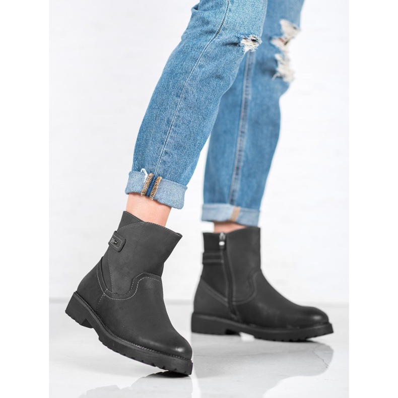 Sergio Leone Bottes noires confortables le noir 1