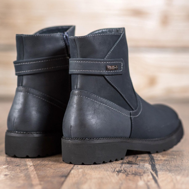 Sergio Leone Bottes bleu marine confortables multicolore 2