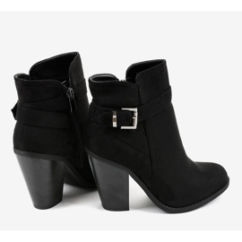 Bottines en daim noir sur le poteau H306 le noir 4