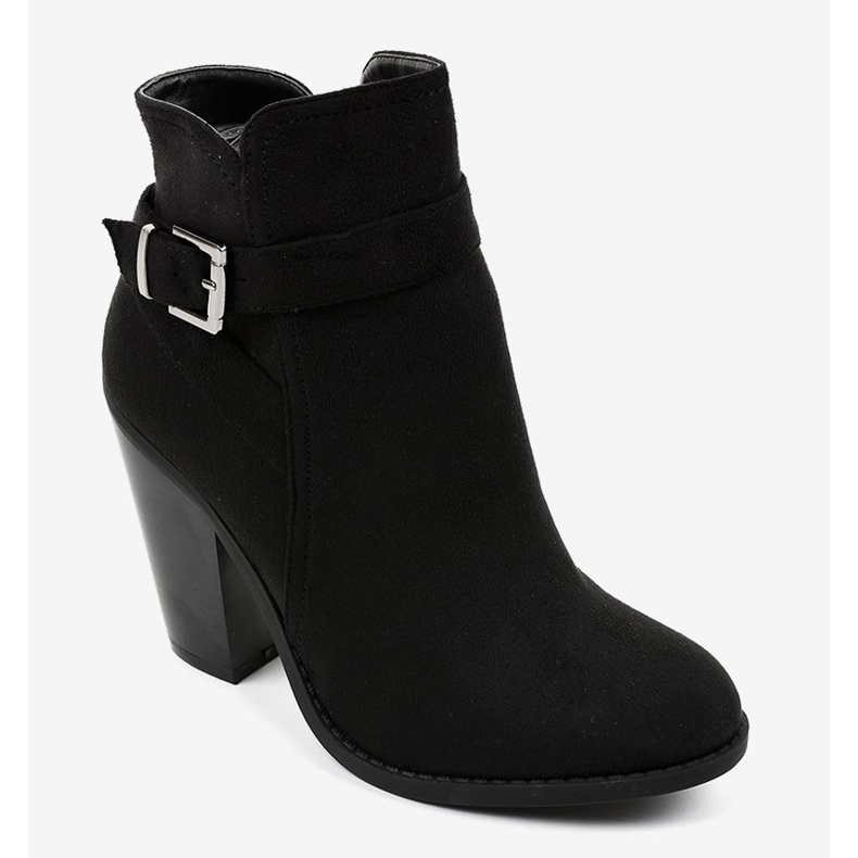 Bottines en daim noir sur le poteau H306 le noir 1