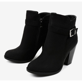 Bottines en daim noir sur le poteau H306 le noir 3